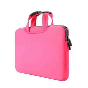15.4 inch Portable Air Permeable Handheld Sleeve Bag for MacBook Air / Pro, Lenovo and other Laptops, Size: 38x27.5x3.5cm (Magenta)