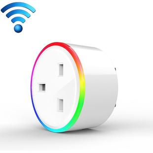 10A RGB Scene Light WiFi Remote Control Smart Socket Works with Alexa & Google Home, AC 220-240V, UK Plug
