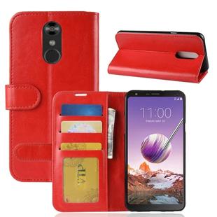 For LG Stylol 4  Crazy Horse Texture Horizontal Flip Leather PU + TPU Case with Wallet & Holder & Card Slots (Red)