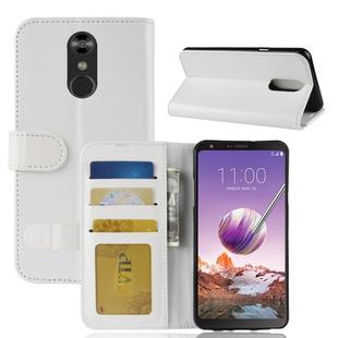 For LG Stylol 4  Crazy Horse Texture Horizontal Flip Leather PU + TPU Case with Wallet & Holder & Card Slots (White)