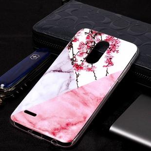 Marble Pattern Soft TPU Case For LG K10 (2018)(Plum Blossom)