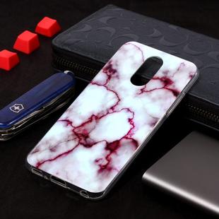 Marble Pattern Soft TPU Case For LG Q7(Red)