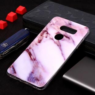 Marble Pattern Soft TPU Case For V35 ThinQ(Purple)
