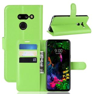 Litchi Texture Horizontal Flip Leather Case for LG G8 ThinQ, with Wallet & Holder & Card Slots (Green)