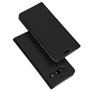 DUX DUCIS Skin Pro Series Horizontal Flip PU + TPU Leather Case for LG G8 ThinQ / G8s ThinQ, with Holder & Card Slots(Black)