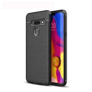 Litchi Texture TPU Shockproof Case for LG G8 ThinQ(Black)