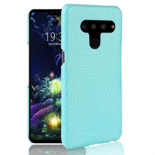 Shockproof Crocodile Texture PC + PU Protective Case for LG V50 ThinQ 5G (Green)