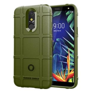 Shockproof Rugged Shield Full Coverage Protective Silicone Case for LG K40 (Army Green)
