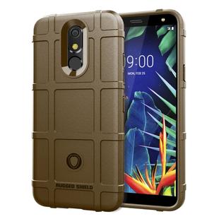 Shockproof Rugged Shield Full Coverage Protective Silicone Case for LG K40 (Brown)