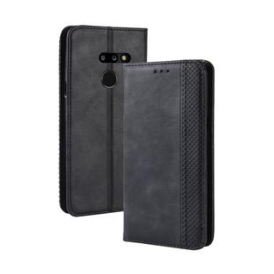 Magnetic Buckle Retro Texture Horizontal Flip Leather Case for LG G8 ThinQ, with Holder & Card Slots & Wallet (Black)