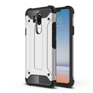 For LG G7 ThinQ Full-body Rugged TPU + PC Combination Back Cover Case (Silver)