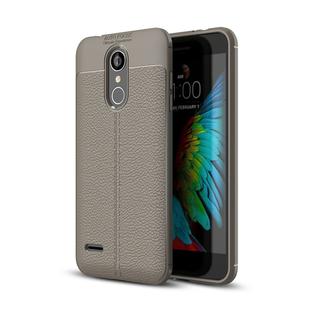 For LG K8 (2018) Litchi Texture Soft TPU Protective Back Cover Case (Grey)