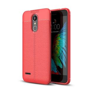 For LG K8 (2018) Litchi Texture Soft TPU Protective Back Cover Case (Red)