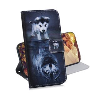 Wolf and Dog Pattern Coloured Drawing Horizontal Flip Leather Case for LG G8 ThinQ, with Holder & Card Slots & Wallet