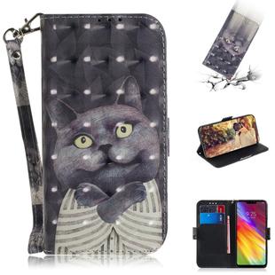 3D Colored Drawing Hug Cat Pattern Horizontal Flip Leather Case for LG Q Stylo 5, with Holder & Card Slots & Wallet