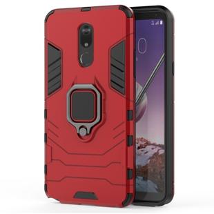 PC + TPU Shockproof Protective Case for LG Q Stylo 5, with Magnetic Ring Holder (Red)