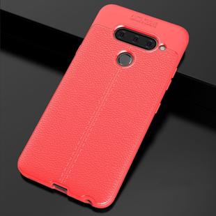 Litchi Texture TPU Shockproof Case for LG V40 ThinQ (Red)