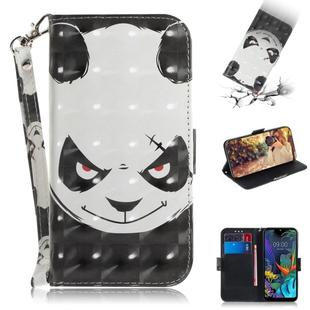 3D Painting Angry Bear Pattern Coloured Drawing Horizontal Flip Leather Case for LG K50, with Holder & Card Slots & Wallet