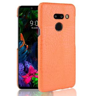Shockproof Crocodile Texture PC + PU Case for LG G8 ThinQ (Yellow)