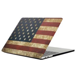 For 2016 New Macbook Pro 13.3 inch A1706 & A1708 Retro US Flag Pattern Laptop Water Decals PC Protective Case