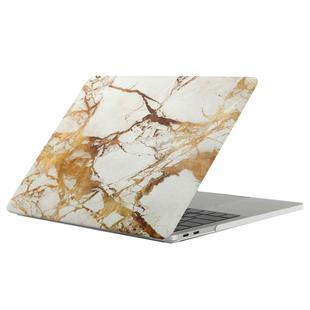 For 2016 New Macbook Pro 13.3 inch A1706 & A1708 Beige White Gold Texture Marble Pattern Laptop Water Decals PC Protective Case