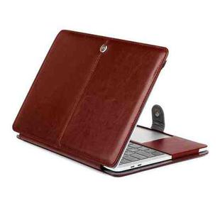 For Macbook Pro 15.4 inch Laptop Crazy Horse Texture Horizontal Flip Leather Case (Brown)