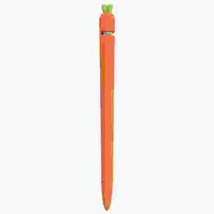 LOVE MEI For Apple Pencil 1 Carrot Shape Stylus Pen Silicone Protective Case Cover (Orange)