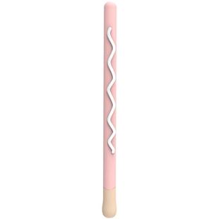 LOVE MEI For Apple Pencil 1 Stripe Design Stylus Pen Silicone Protective Case Cover(Pink)