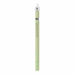 LOVE MEI For Apple Pencil 1 Middle Finger Shape Stylus Pen Silicone Protective Case Cover (Green)