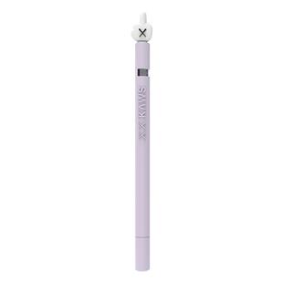 LOVE MEI For Apple Pencil 1 Middle Finger Shape Stylus Pen Silicone Protective Case Cover (Purple)