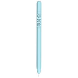 LOVE MEI For Apple Pencil 1 Number Letter Design Stylus Pen Silicone Protective Case Cover(Blue)