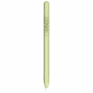 LOVE MEI For Apple Pencil 2 Number Letter Design Stylus Pen Silicone Protective Case Cover (Green)