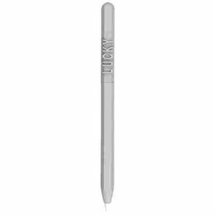 LOVE MEI For Apple Pencil 2 Number Letter Design Stylus Pen Silicone Protective Case Cover (Grey)