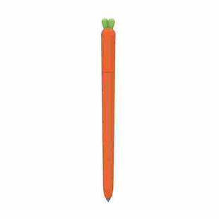 Cute Carrot Liquid Silicone Protective Cover for Samsung Galaxy Tab S6 Lite(Orange)