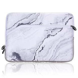 Simple Marble Pattern Neoprene Fashion Sleeve Bag Laptop Bag for MacBook 13.3 inch(White)