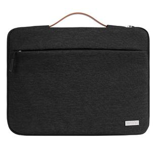 For 13 inch Laptop Zipper Waterproof  Handheld Sleeve Bag (Black)