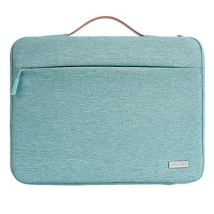 For 14 inch Laptop Zipper Waterproof  Handheld Sleeve Bag (Green)