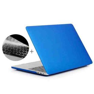 ENKAY Hat-Prince 2 in 1 Frosted Hard Shell Plastic Protective Case + US Version Ultra-thin TPU Keyboard Protector Cover for 2016 New MacBook Pro 13.3 inch without Touchbar (A1708)(Dark Blue)