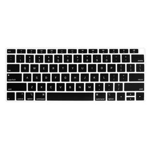 ENKAY Hat-prince US Version of The Notebook Ultra-thin  Silicone Color Keyboard Protective Cover for MacBook Air 13.3 inch A1932 (2018)(Black)