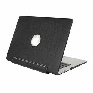 For Macbook Pro Retina 13.3 inch Silk Texture Apple Laptop United PU Protective Case(Black)