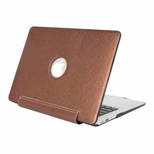 For Macbook Pro Retina 13.3 inch Silk Texture Apple Laptop United PU Protective Case(Coffee)