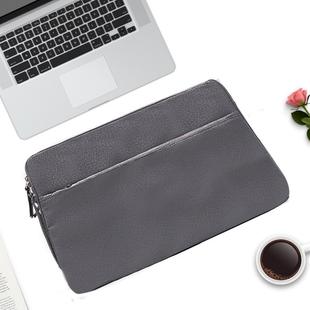 Diamond Pattern Portable Waterproof Sleeve Case Double Zipper Briefcase Laptop Carrying Bag for 11-12 inch Laptops (Grey)