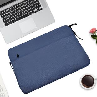 Diamond Pattern Portable Waterproof Sleeve Case Double Zipper Briefcase Laptop Carrying Bag for 15-15.4 inch Laptops(Dark Blue)