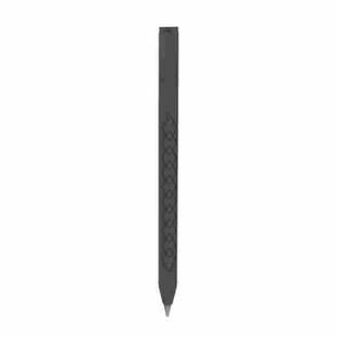 For Apple Pencil (USB-C) Diamond Pattern Silicone Stylus Pen Protective Case (Black)