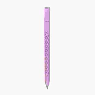 For Apple Pencil (USB-C) Diamond Pattern Silicone Stylus Pen Protective Case (Light Purple)