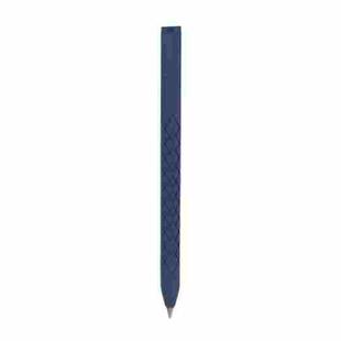 For Apple Pencil (USB-C) Diamond Pattern Silicone Stylus Pen Protective Case (Midnight Blue)