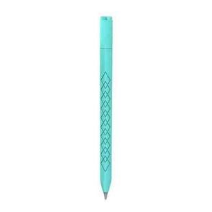 For Apple Pencil (USB-C) Diamond Pattern Silicone Stylus Pen Protective Case (Mint Green)
