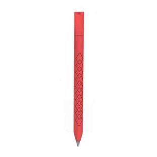 For Apple Pencil (USB-C) Diamond Pattern Silicone Stylus Pen Protective Case (Red)