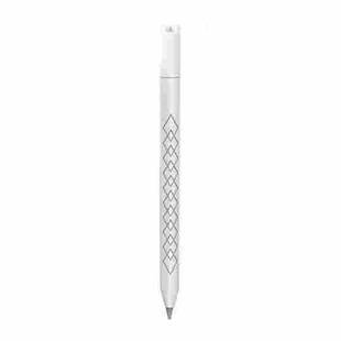 For Apple Pencil (USB-C) Diamond Pattern Silicone Stylus Pen Protective Case (White)