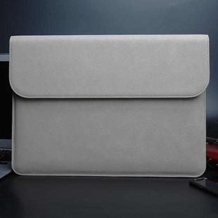 Horizontal Matte Leather Laptop Inner Bag for MacBook Air 11.6 inch A1465 (2012 - 2015) / A1370 (2010 - 2011)(Light Grey)